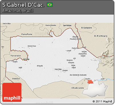 Classic Style 3D Map of S.Gabriel D'Cac.