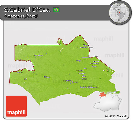 Physical 3D Map of S.Gabriel D'Cac., cropped outside
