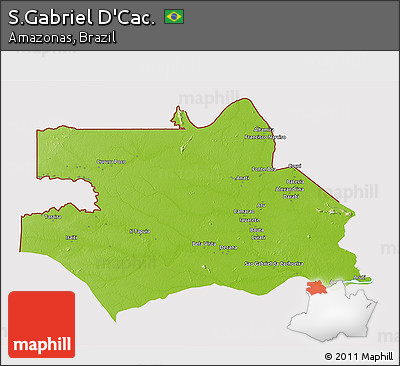 Physical 3D Map of S.Gabriel D'Cac., cropped outside