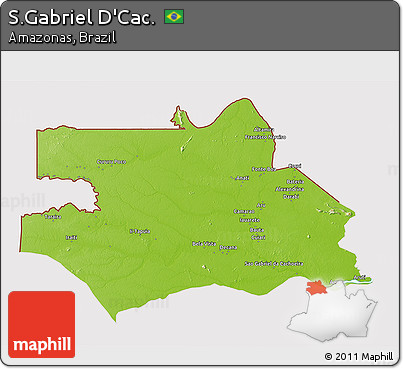 Physical 3D Map of S.Gabriel D'Cac., cropped outside
