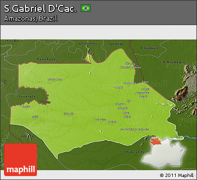 Physical 3D Map of S.Gabriel D'Cac., darken