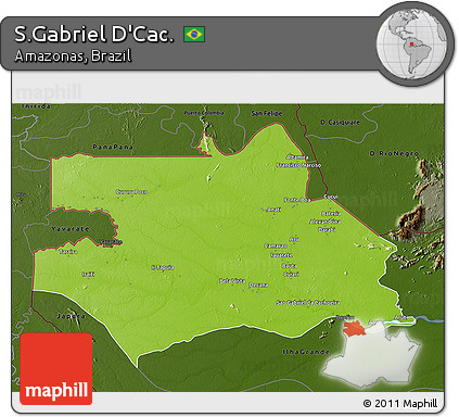 Physical 3D Map of S.Gabriel D'Cac., darken