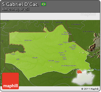 Physical 3D Map of S.Gabriel D'Cac., darken