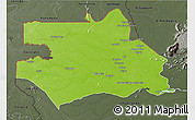 Physical 3D Map of S.Gabriel D'Cac., darken, semi-desaturated