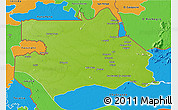 Physical 3D Map of S.Gabriel D'Cac., political outside