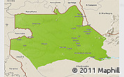 Physical 3D Map of S.Gabriel D'Cac., shaded relief outside