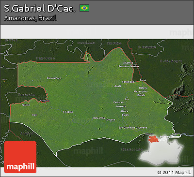 Satellite 3D Map of S.Gabriel D'Cac., darken