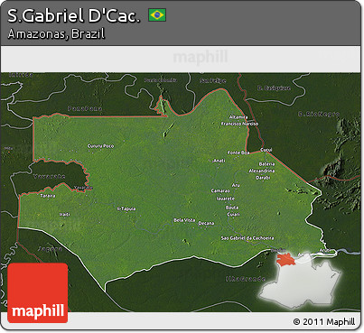 Satellite 3D Map of S.Gabriel D'Cac., darken