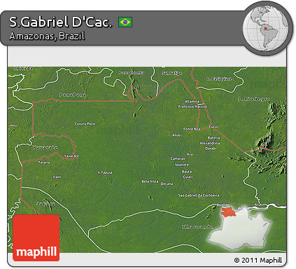 Satellite 3D Map of S.Gabriel D'Cac.