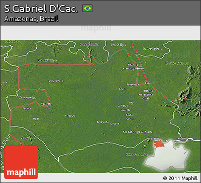 Satellite 3D Map of S.Gabriel D'Cac.