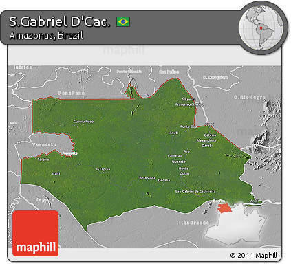 Satellite 3D Map of S.Gabriel D'Cac., lighten, desaturated
