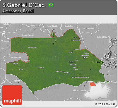 Satellite 3D Map of S.Gabriel D'Cac., lighten, desaturated