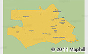 Savanna Style 3D Map of S.Gabriel D'Cac., single color outside