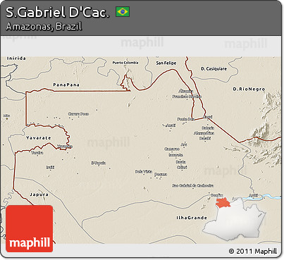 Shaded Relief 3D Map of S.Gabriel D'Cac.