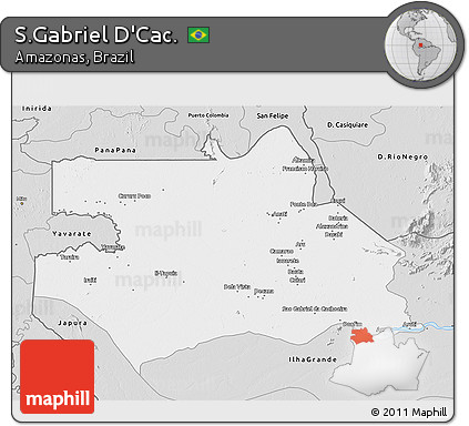 Silver Style 3D Map of S.Gabriel D'Cac.
