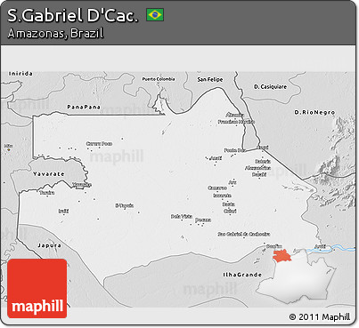 Silver Style 3D Map of S.Gabriel D'Cac.
