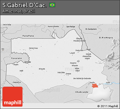 Silver Style 3D Map of S.Gabriel D'Cac.