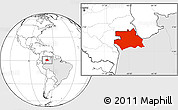 Blank Location Map of S.Gabriel D'Cac., highlighted country