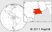 Blank Location Map of S.Gabriel D'Cac., highlighted parent region