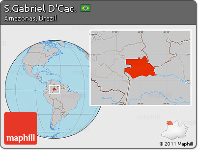 Gray Location Map of S.Gabriel D'Cac.