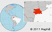 Gray Location Map of S.Gabriel D'Cac., highlighted country