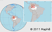 Gray Location Map of S.Gabriel D'Cac., highlighted parent region, within the entire country