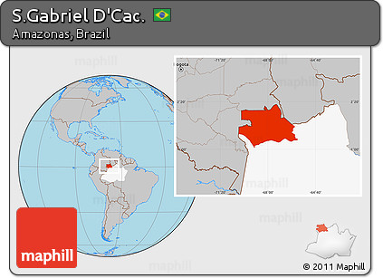 Gray Location Map of S.Gabriel D'Cac., highlighted parent region