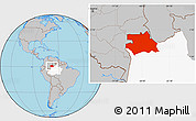 Gray Location Map of S.Gabriel D'Cac., highlighted parent region