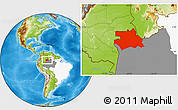 Physical Location Map of S.Gabriel D'Cac., highlighted country, highlighted parent region