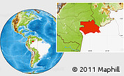 Physical Location Map of S.Gabriel D'Cac., highlighted country