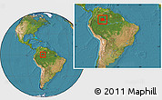 Satellite Location Map of S.Gabriel D'Cac., within the entire country