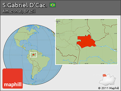 Savanna Style Location Map of S.Gabriel D'Cac.