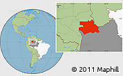 Savanna Style Location Map of S.Gabriel D'Cac., highlighted country, highlighted parent region