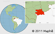 Savanna Style Location Map of S.Gabriel D'Cac., highlighted country