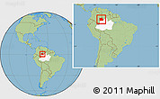 Savanna Style Location Map of S.Gabriel D'Cac., highlighted parent region, within the entire country
