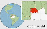 Savanna Style Location Map of S.Gabriel D'Cac., highlighted parent region
