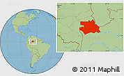 Savanna Style Location Map of S.Gabriel D'Cac.