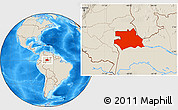 Shaded Relief Location Map of S.Gabriel D'Cac.