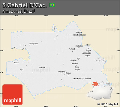Classic Style Map of S.Gabriel D'Cac., single color outside