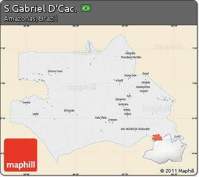 Classic Style Map of S.Gabriel D'Cac., single color outside