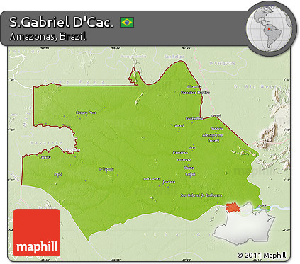 Physical Map of S.Gabriel D'Cac., lighten