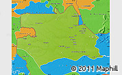Physical Map of S.Gabriel D'Cac., political outside