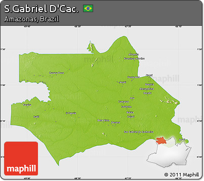 Physical Map of S.Gabriel D'Cac., single color outside