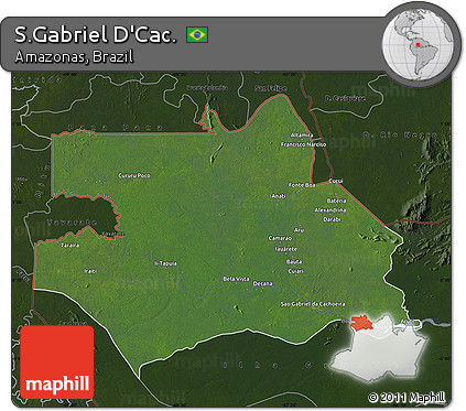 Satellite Map of S.Gabriel D'Cac., darken