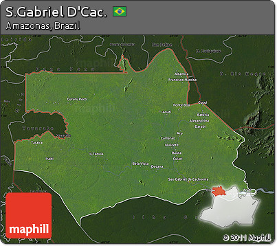 Satellite Map of S.Gabriel D'Cac., darken
