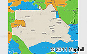 Shaded Relief Map of S.Gabriel D'Cac., political outside