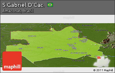 Physical Panoramic Map of S.Gabriel D'Cac., darken