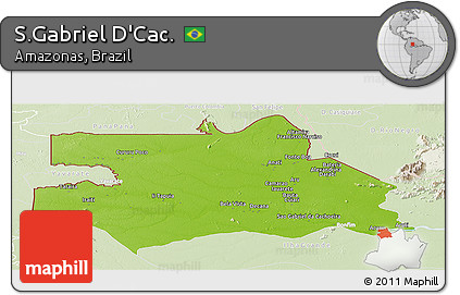 Physical Panoramic Map of S.Gabriel D'Cac., lighten