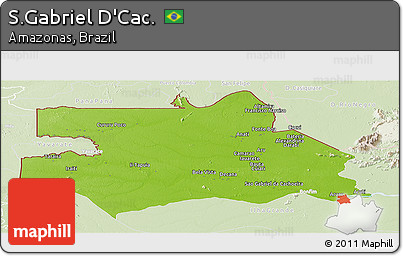 Physical Panoramic Map of S.Gabriel D'Cac., lighten