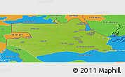 Physical Panoramic Map of S.Gabriel D'Cac., political outside